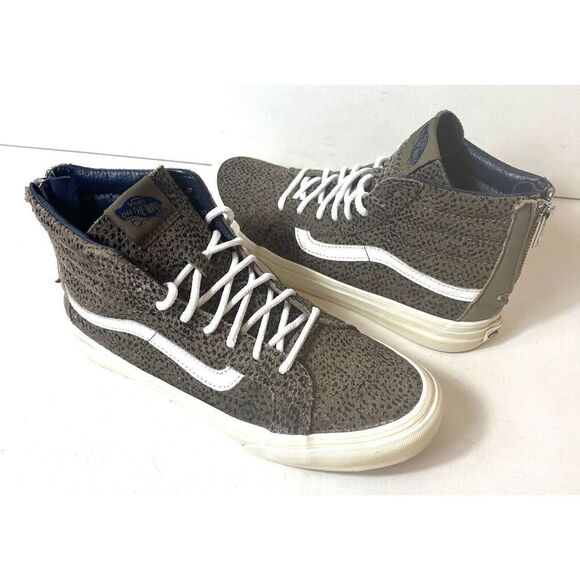 Vans SK8-Hi Sneakers Skate Casual Shoes Women's 7 Cheetah Print Lace Up Mens 5.5 - Picture 1 of 12